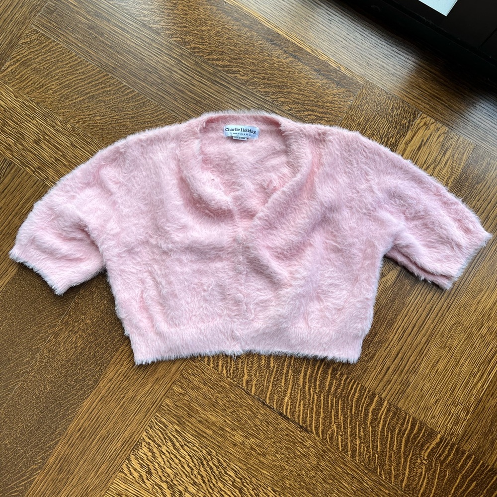 Charlie Holiday Fuzzy Crop Sweater